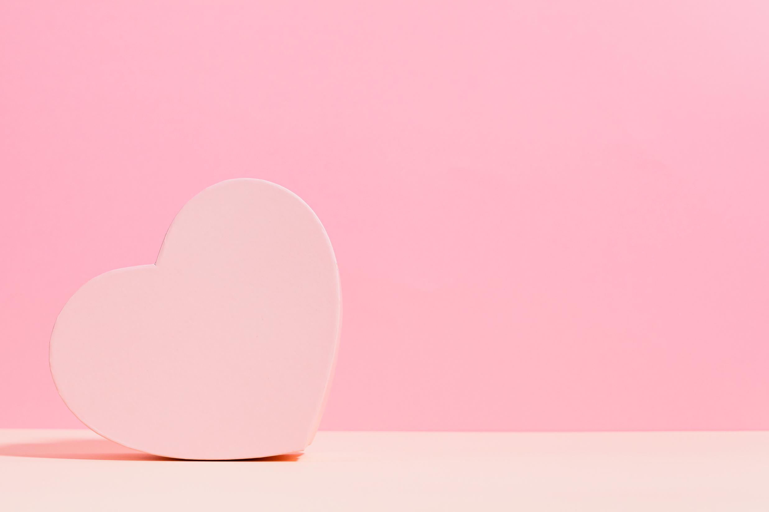 Love Heart on a Pink Background